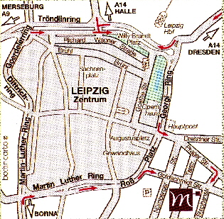 Lageplan Hotel in Leipzig